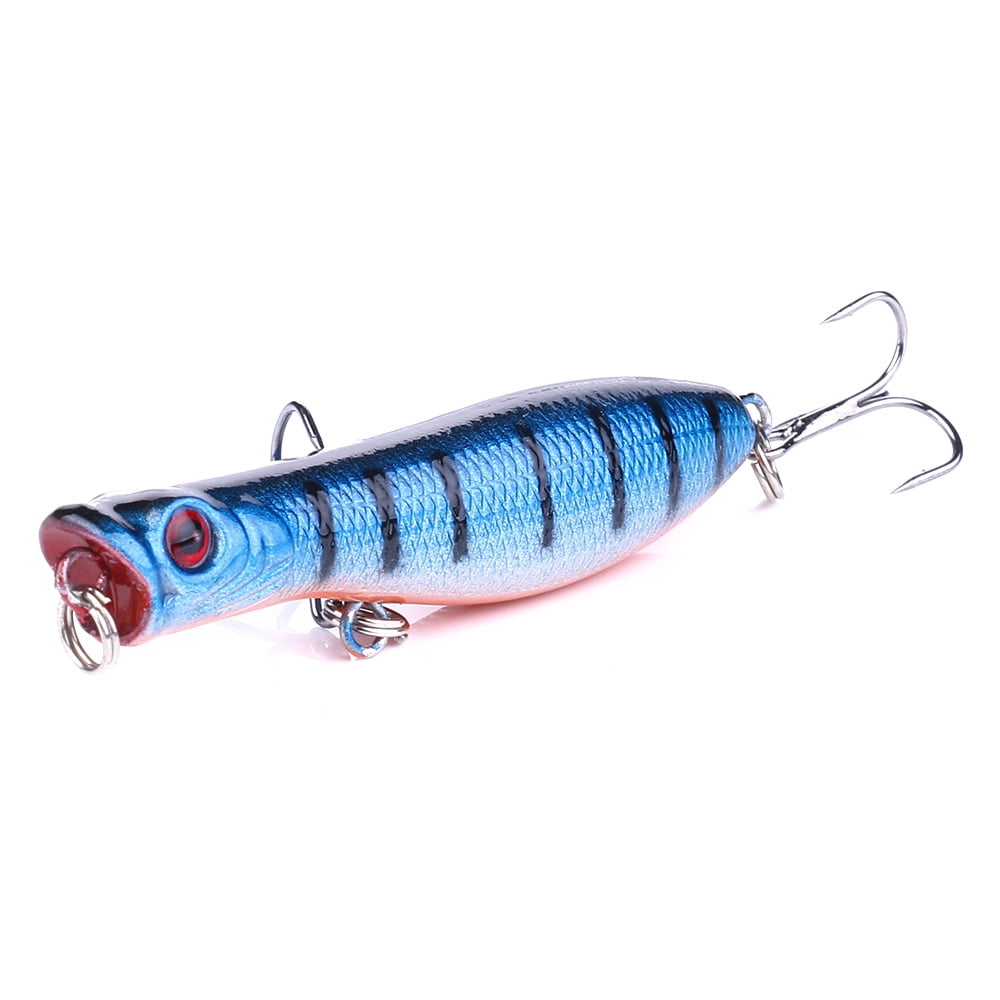 HENGJIA Top Water Popper Fishing Lures Saltwater, Pack of 5 Poppers Lures Artificial Hard Baits for Bass, Redfish, Trout, Walleye