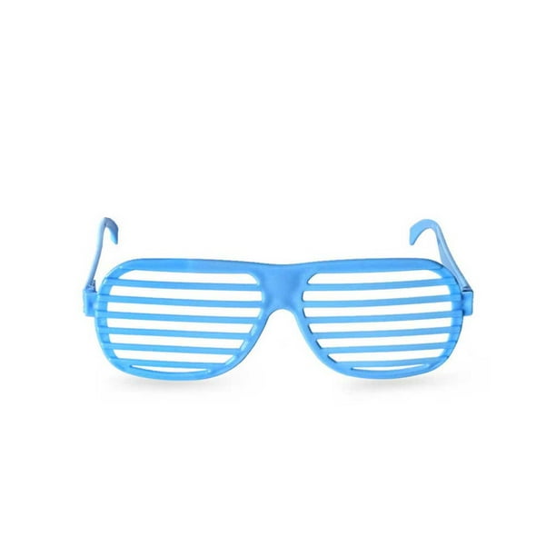 Matsuzay Gafas de sol con persiana para niños, gafas de moda Retro, accesorios para disfraces, decoración de Club, accesorios para gafas para Kits de decoración para fiestas Azul
