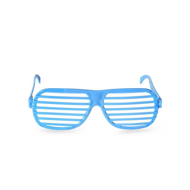 Toystoory Shutter Shades Gafas de sol Moda portátil Gafas de lujo Vestir Decoración Gafas para el rendimiento de la fiesta de vacaciones Kits de decoración para fiestas Azul