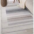 thumbnail image 4 of EORC Gray Hand Woven  Wool and Viscose Modern Reversible flat weave Durry Rug, 3' x 5', 4 of 11