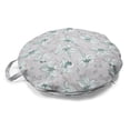 thumbnail image 1 of Meadow Round Floor Cushion with Handle, Exotic Orchids Blooming in the Field Garden Shabby Flowers Motif, Decorative Pillow for Living Room & Dorms, 18" Round, Pale Seafoam and Pale Grey, by Ambesonne, 1 of 4