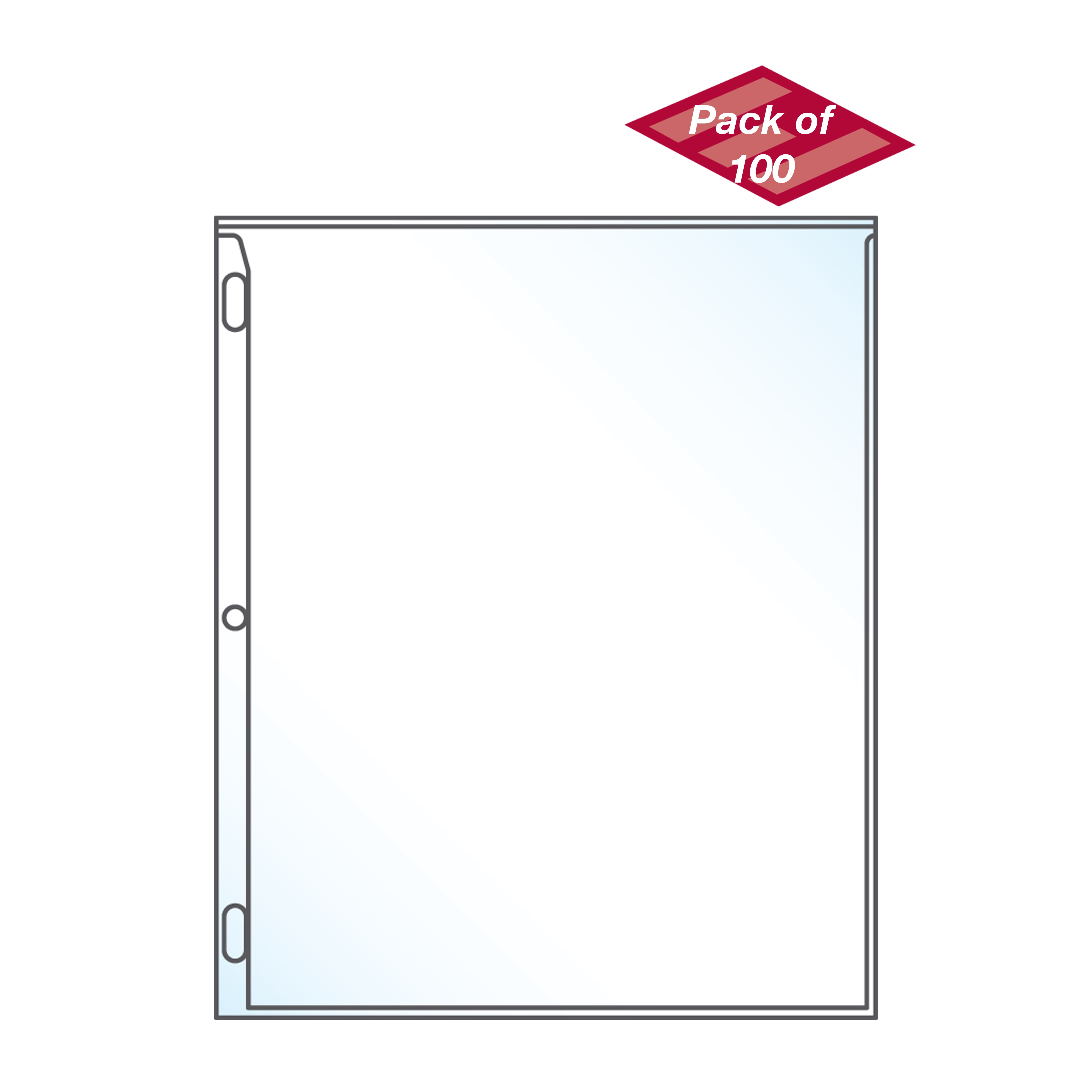 Pl KTRIO Sheet Protectors 8.5 x 11 inch Clear Page Protectors for 3 Ring Binder 
