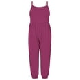 thumbnail image 2 of Loopsun Toddler Girls Jumpsuits, Toddler Girls Kids Solid Jumpsuit Strap Romper Summer Outfits Clothes Hot Pink 2-3 Years, 2 of 5