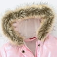 thumbnail image 4 of Usaibhir Girl's Winter Coat Jacket Hooded Kids Toddler Parka Outwear Warm Puffer Hooded Jacket 4-10T, 4 of 9