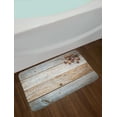 thumbnail image 2 of Rustic Bath Mat, Acorns and Cones on Weathered and Grained Wooden Background Timber Autumn Theme Image, Non-Slip Plush Mat Bathroom Kitchen Laundry Room Decor, 29.5 X 17.5 Inches, Brown, Ambesonne, 2 of 2