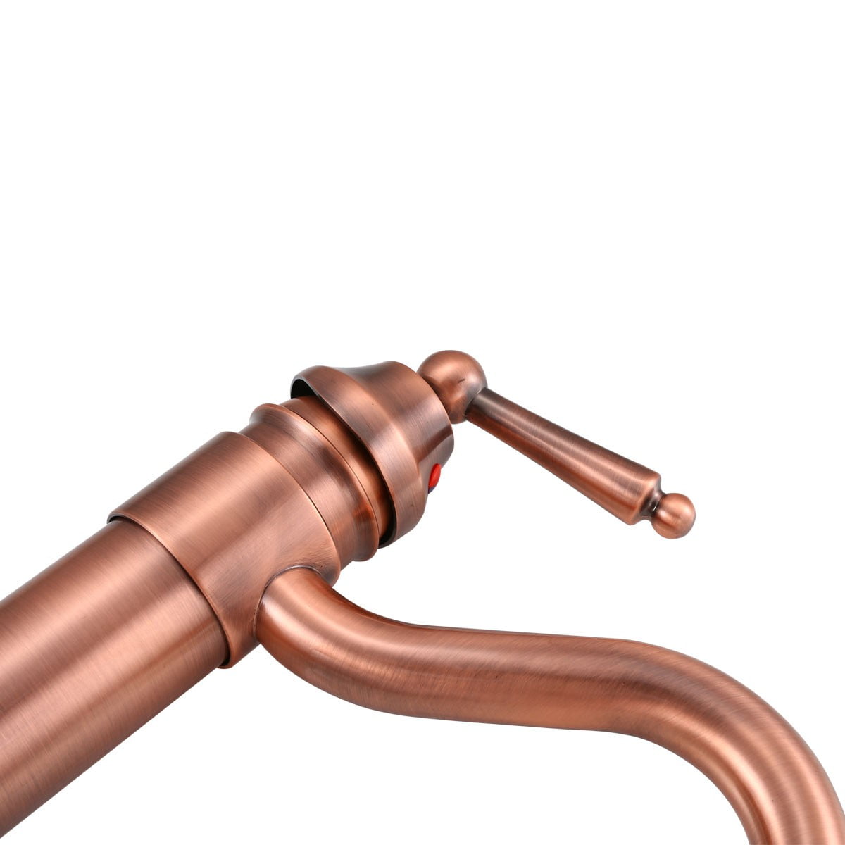 Antique Copper Bathroom Faucets 11.75" H Solid Brass Bathroom Sink Tap w/Supply Lines| Renovators Supply