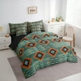 thumbnail image 3 of Manfei Tribal Aztec Bedding Comforter Set 7 Pieces for Adult, Vintage Bohemian Style Full Bedding Set, Hippie Geometric Reversible Fitted Sheet Flat Sheet, Ultra Soft Home Decor, 3 of 7