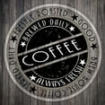 thumbnail image 2 of LightBoxJournal 26x26 Gold Ornate Wood Framed with Double Matting Museum Art Print Titled - Coffee Signs V3, 2 of 4