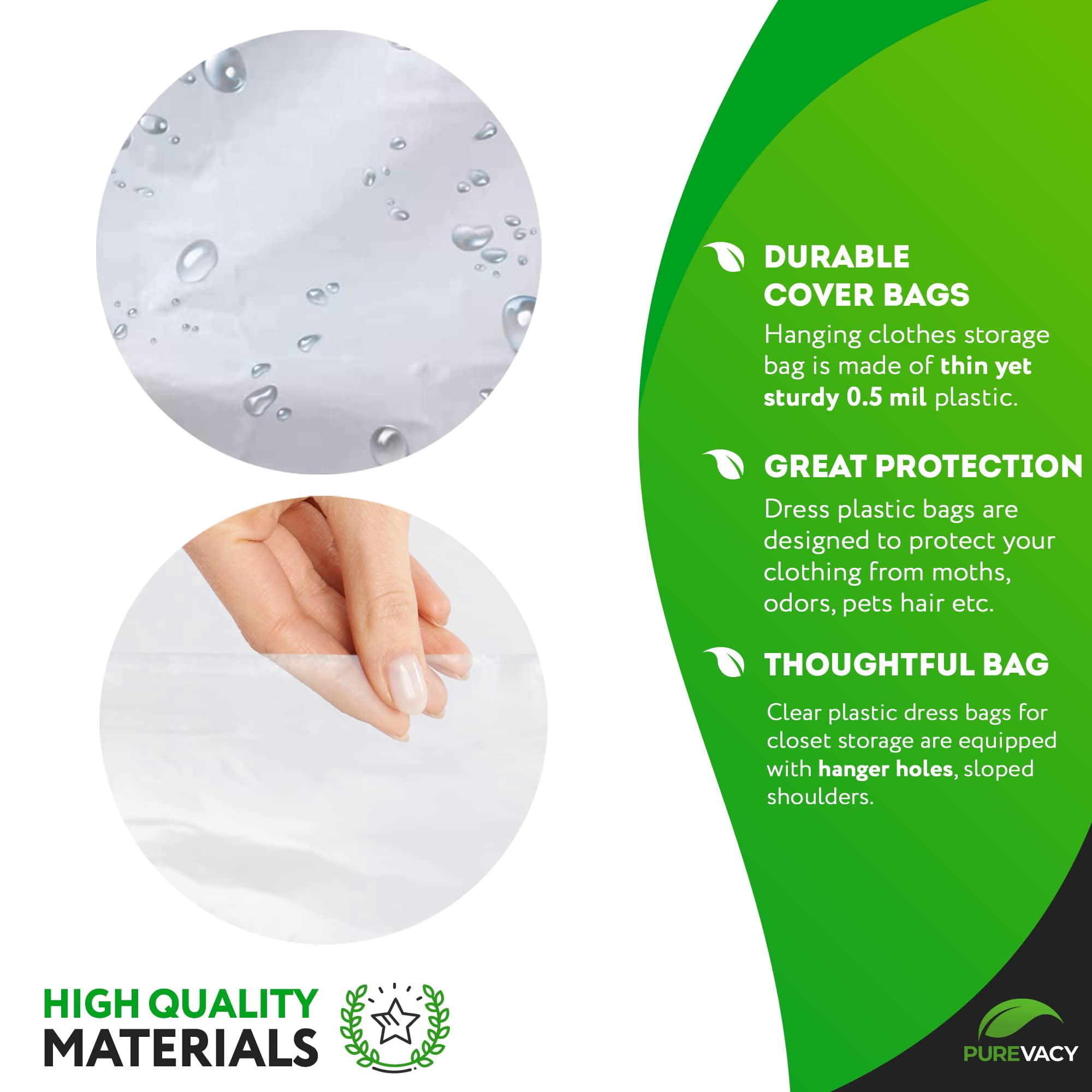Dry Cleaning Bags Roll of 466 pcs, 21" x 4" x 54" Clear Plastic Garment Bags for Hanging Clothes with Hanger Holes, Sloped Shoulders, 0.5 mil Dry Cleaner Bags Plastic Clear Garment Bag Roll