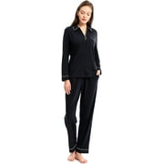 Womens Pajama Set 100% Cotton Pajamas Long Sleeve Women Sleepwear Loungewear S~XL
