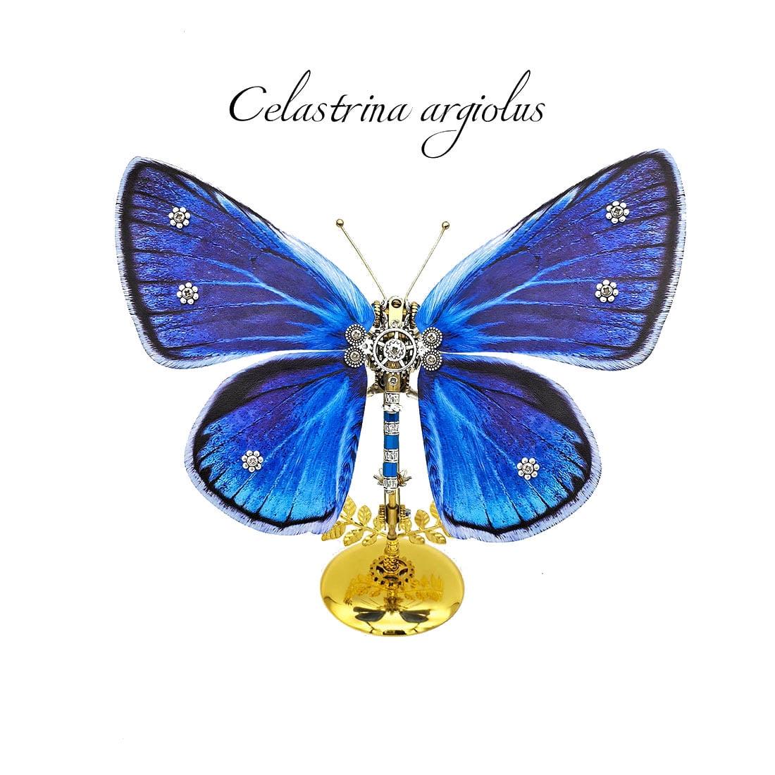 3D Metal Puzzle Celastrina Argiolus 100+ PCS Steampunk Mechanical Model Kit With DIY Assembly Home Display Desk Decor For Adult Collectors And Creative Gifts
