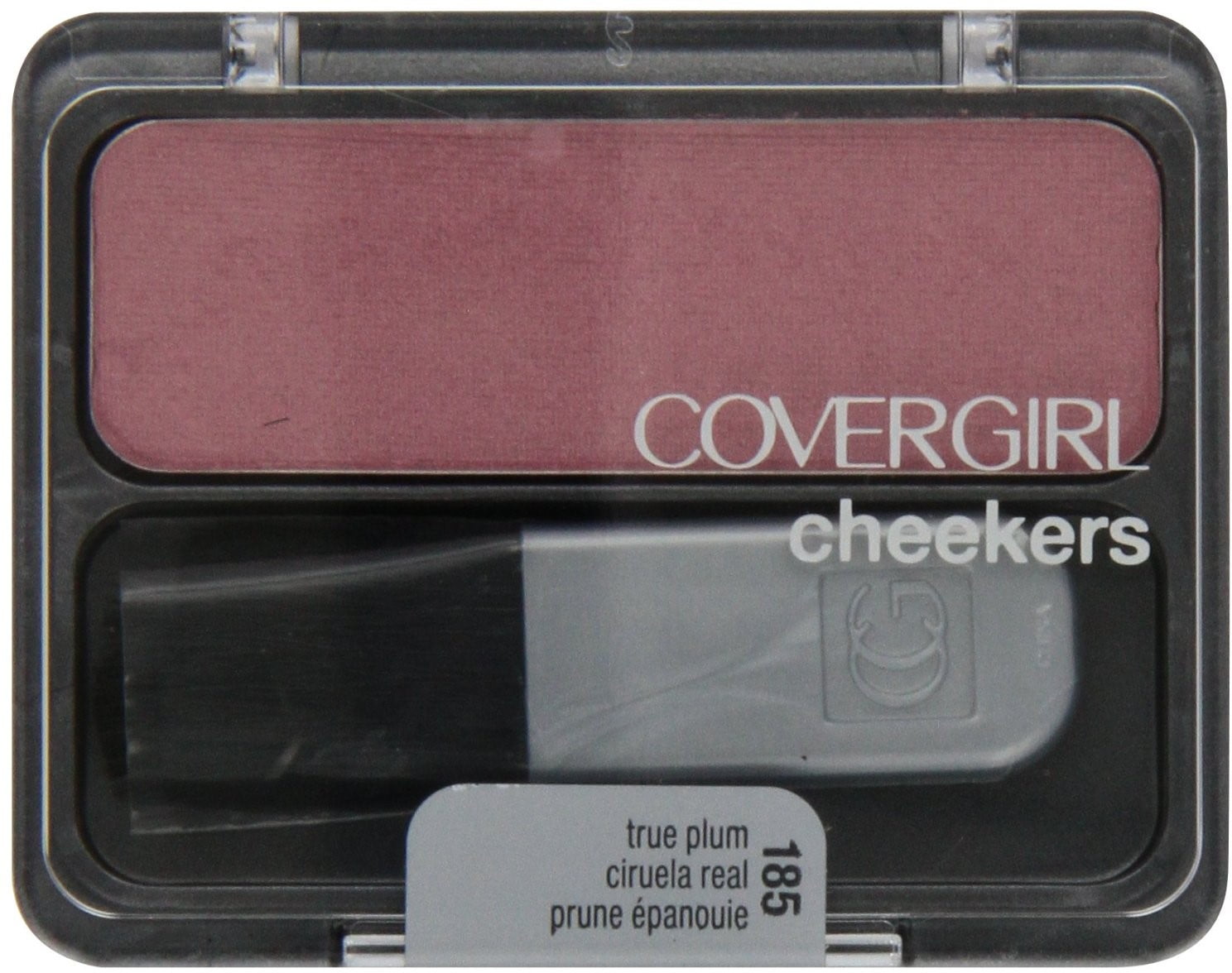 CoverGirl Cheekers Blush, True Plum [185] 0.12 oz (Pack of 2)