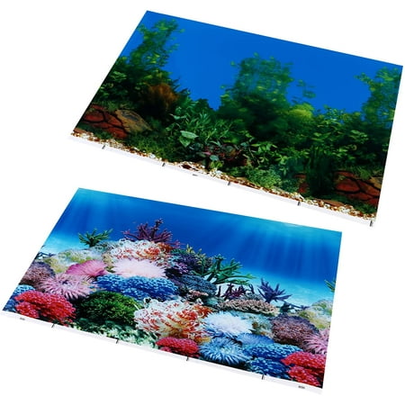 Aquarium Background Double-Sided Fish Tank Background Pictures,2Pcs ...