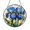Acrylic 3.5 Inch, variant on Floral Iris Glass Suncatcher, Decorative Window Hanging Botanical Art
