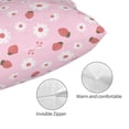 thumbnail image 3 of Honeii Hand Drawn Strawberry Print Pillow Cases,Plush Throw Pillow Covers,Decorative Pillowcase for Sofa, Couch, Living Room-14"x20", 3 of 6
