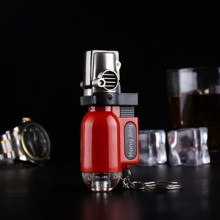 Windproof Trip Torch Turbo Jet Butane gas Cigarette Cigar pipe Lighter Cigarette Accessories Random (Best Butane Jet Lighter)