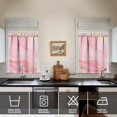 thumbnail image 2 of Abstract Oil Paiting Watercolor Kitchen Curtains - Vintage Tier Cafe Curtains for Bathroom Living RV Rod Pocket Window Drapes 36 Inch 2 Panels Set 28"x36" Window Treatment Tiers, 2 of 4