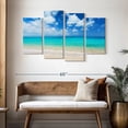 thumbnail image 3 of Elephant Stock A Beach Wall Art - Horizontal Multi Panel Canvas - Living Room Wall Decor - Beach Multi Panel - Beige And Blue Decor - 52" x 32", 3 of 8