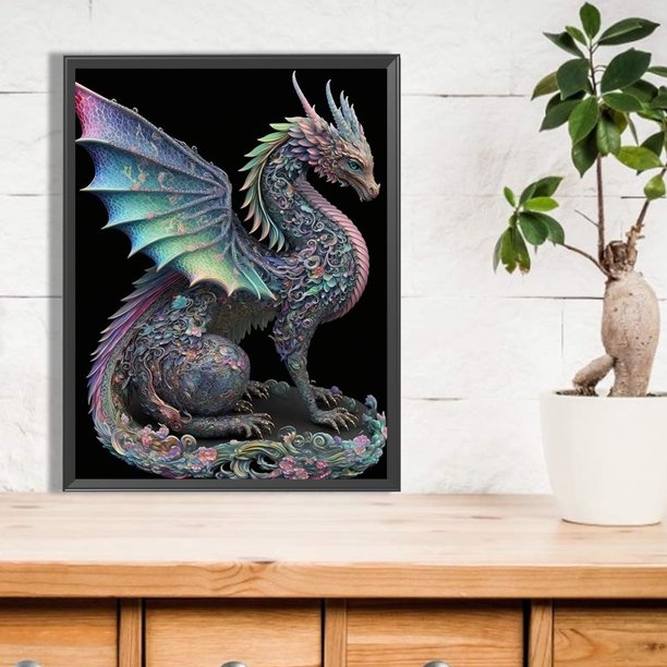 Cuadros Decorativos Pintura de diamante 5D DIY Full Square Drill Dragon Home Decor Art Craft (ZQA1152) DQrwqpou embutido en tela