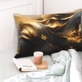 thumbnail image 4 of Fotbe Luxurious Gold Flow Funda de Almohada Decorativa Estilo Occidental, Lujo en Algodón, Fundas para Almohadas King, Cojín Estampado para Decoración del Hogar-14"x20", 4 of 6