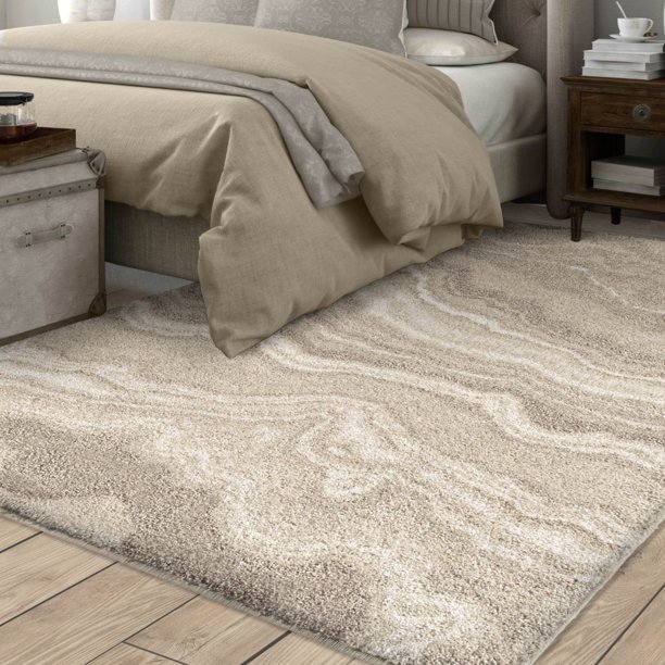 Orian Rugs Super Shag Cascade Ivory Area Rug