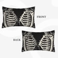 thumbnail image 2 of Fuzoiu Skeletons Love Flowers Print Fuzzy Pillowcases, Super Soft Pillow Case Cover with Zipper for Bedroom, Sofa, Couch,Cozy Pillow Shams for All Seasons-16"x24", 2 of 6