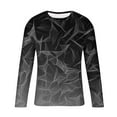 thumbnail image 4 of Aobny Gray Shirts Workout Long Sleeve Cotton Shirt Pullover Men Graphic Crew Neck Gym Tops,M, 4 of 5