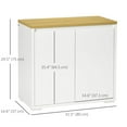 thumbnail image 3 of HOMCOM Armoire de Rangement Buffet Bahut avec 2 Portes Blanc, 3 of 10