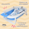 thumbnail image 4 of Bañera Para Bebé Ibaby Fiume Plegable Con Organizador y cojín azul, 4 of 10