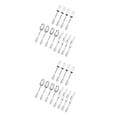 thumbnail image 1 of Transemion Plastic Forks Spoons Knifes Silverware Decor Party Silver 18.5cm 2Set, 1 of 6