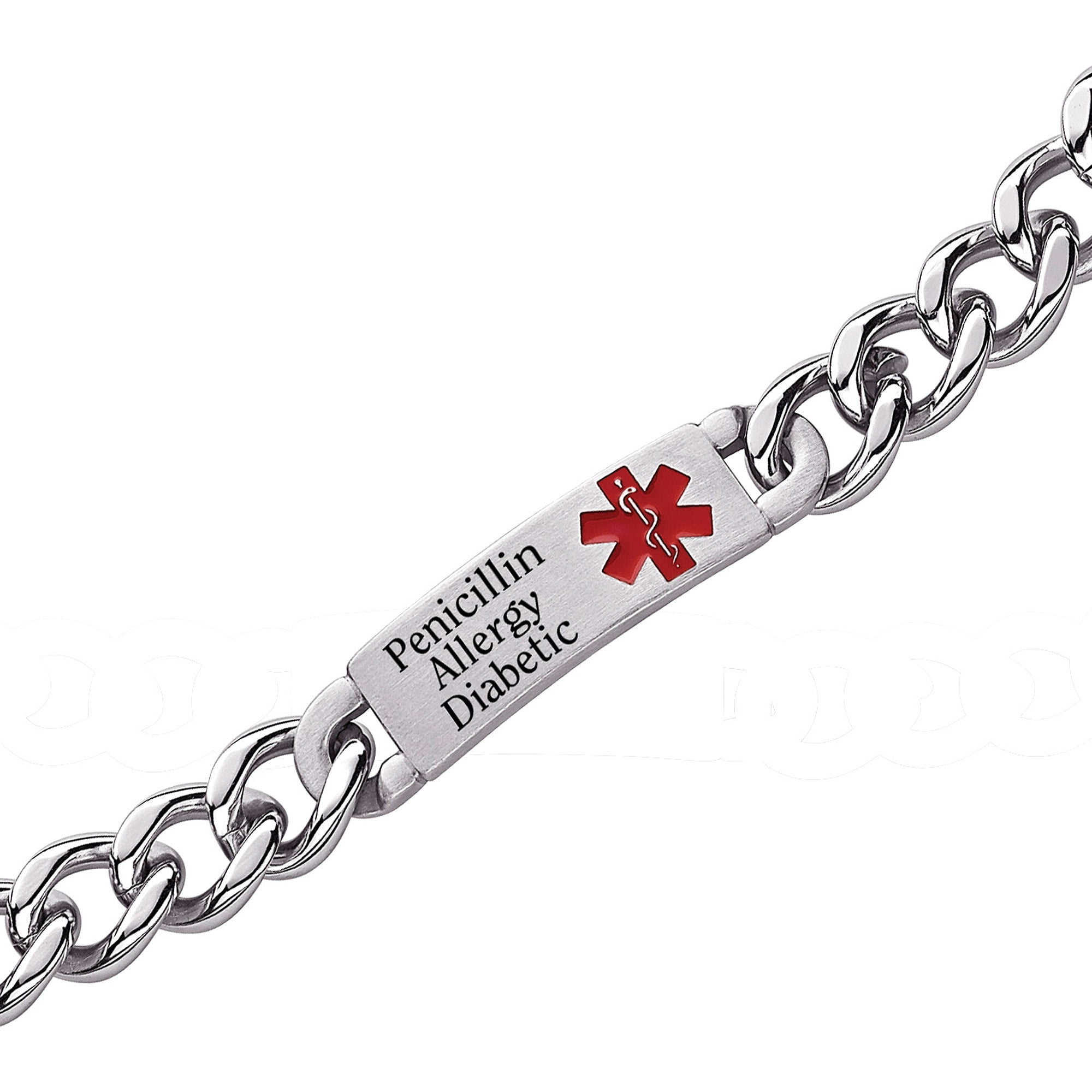 Personalized Personalized Stainless Steel Medical ID Bracelet, 9"
