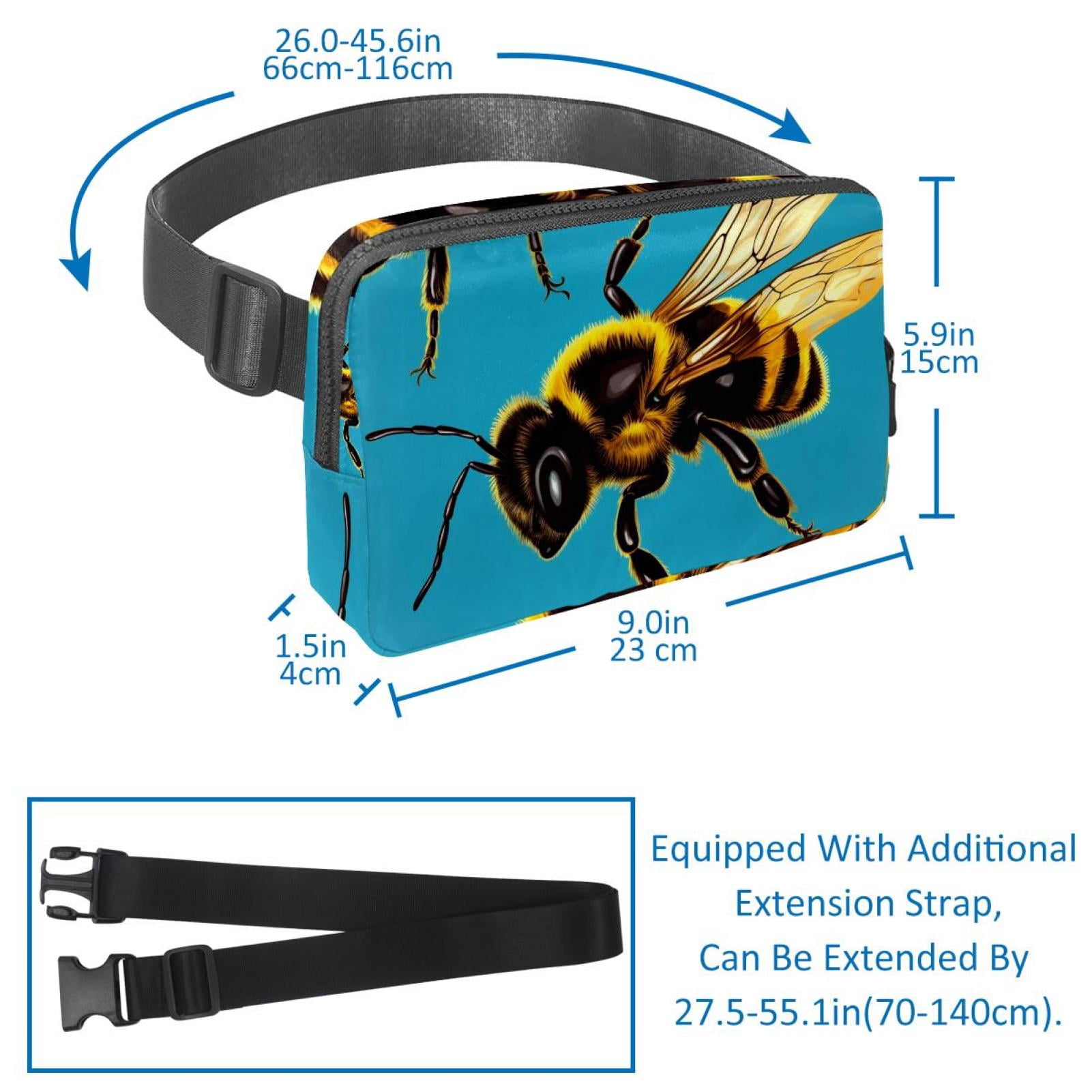 Starry Bee Lightweight Adjustable Waist Pack with Extension Strap - Unisex Fanny Pack Money Belt