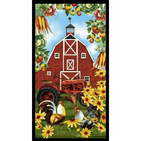 Studio E, Farmer's Market, Barn Fabric Panel