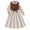 Dresses-A74Khaki, variant on Fake Two Piece Shirt Dress for Girls Vest Overlay Long Sleeve Collared Preppy A-Line for Spring School Uniform and Academy Style