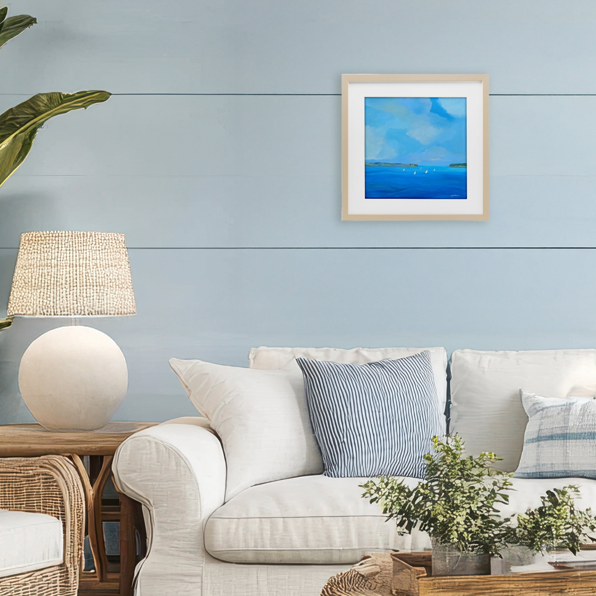 Stupell Industries A Perfect Day Seascape Birch Framed Print Under Glass, design by Lynn Ericson Fine Art