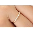 thumbnail image 2 of 1.00 Carat Baguette Moissanite Diamond Wedding Band Engagement Ring Stackable Ring Promise ring on 10k Gold, 2 of 9