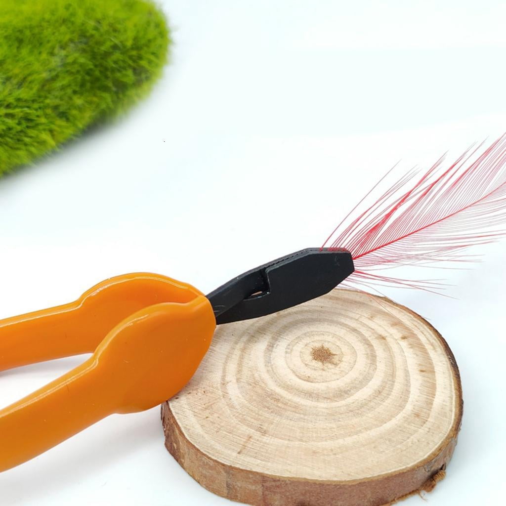Yihuala Stainless Steel Fly Tying Hackle Clamps With Ergonomic Grip Hackle Plier For Comfortable And Efficient Fly Making