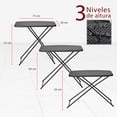 thumbnail image 4 of Mesa Plegable Plástico Negra Jardín Chica Servicio Mesita Exterior Auxiliar Mueble, 4 of 7