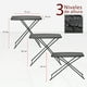 thumbnail image 4 of Mesa Plegable Plástico Negra Jardín Chica Servicio Mesita Exterior Auxiliar Mueble, 4 of 7