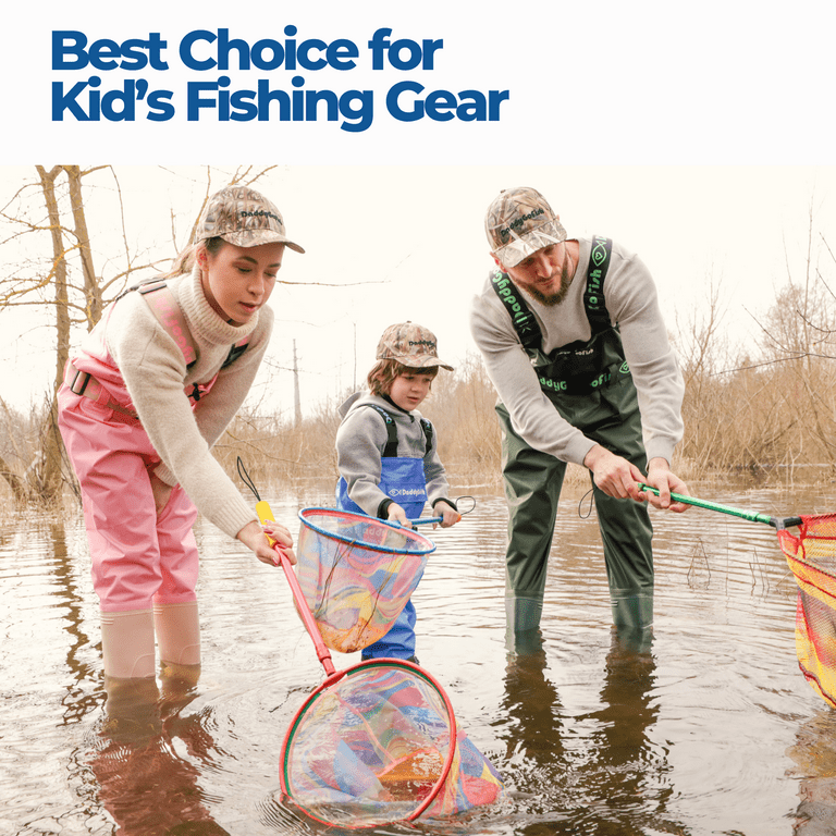 best kids fishing net Peachy + Pear Foldable fishing net for children easy to expand DaddyGoFish Kids Fishing Net -