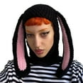thumbnail image 3 of Winter Warm Knit Hoodwith Rabbit Ears for Adults Suitable for Seasonal Outdoor Activities and Everyday Comfort, 3 of 3