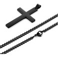thumbnail image 4 of 18K Gold Iced Out Cross Pendant 316L Stainless Steel Cuban Link Chain Necklace For Men Women, 4 of 4