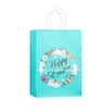 Takeoutsome Easter Cute Bunny Holiday Party Gift Packaging Portable Gift Bag Color Kraft Paper Tote Bag