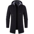 thumbnail image 3 of Suéter de punto para hombre, chaqueta, gabardina, elegante, de color liso, con forro polar, para otoño e invierno, 3 of 6
