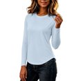 thumbnail image 6 of ClodeEU Women's UPF Sun Protection Long Sleeve Yoga Top with Mesh Back Panel，Breathable High Stretch Slim Fit Running Shirt ,Women's Plus XL, 6 of 6