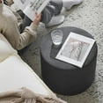 thumbnail image 4 of Bezseller Boucle Ottoman Round Foot Stool, 17x13 Floor Pouf with High-Density Foam Filling and Washable Cover, Modern Foot Rest for Living Room, Bedroom, Office, Chair, Dark Grey, 4 of 18