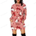 thumbnail image 3 of Vestido con capucha de HELLO KITTY para mujer, vestido ajustado a la moda para otoño, vestido informal con capucha y bolsillos de Kawaii, 3 of 5