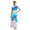 Royal Blue, variant on Praise Dance Dress for Girls Metallic Gradient Block Liturgical Dancewear Kids Full Length Worship Robe Tunic Black 8