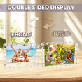 thumbnail image 2 of 5x7 Inch Acrylic Picture Frame, 1-Pack Double Sided Magnetic Clear Picture Frame, Freestanding Acrylic Frameless Desktop Photo Frames 5x7 for Home/Office Tabletop Display, 2 of 4