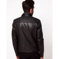 thumbnail image 3 of Noora Men&rsquo;s Real Lambskin Black Biker Motorcycle Slim Fit  Leather Jacket | Casual Spring Autumn Winter  Leather Jacket | Personalized Gift, 3 of 9